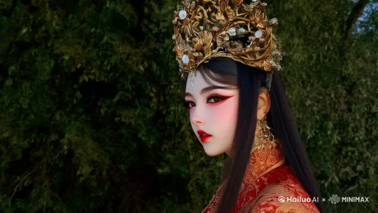 正面面对镜头，从一片深山老林中走出，站在悬崖的尖端眺望远处的高楼大厦，现在镜头围绕旋转半圈，从人物背面肩膀角度往高楼大厦方向拍摄，突出人物向往高楼大厦 by Hailuo AI Video Generator