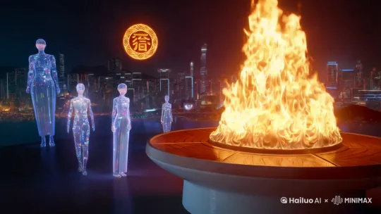 2025乙巳年，木生火来火更红。
AI风靡大中华，一年胜似过百年！ by Hailuo AI Video Generator