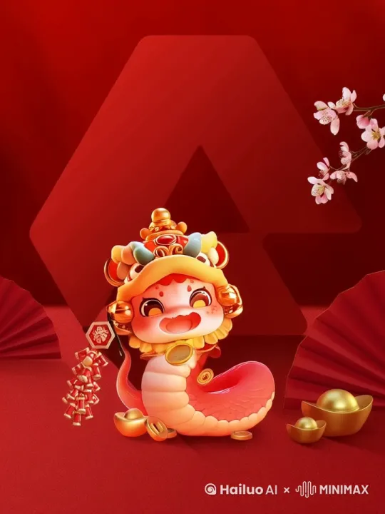 图内主体，蛇动起来，元宝动起来 by Hailuo AI Video Generator