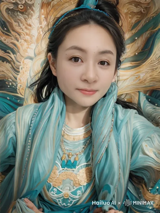 起身偏偏起舞，开心微笑。 by Hailuo AI Video Generator