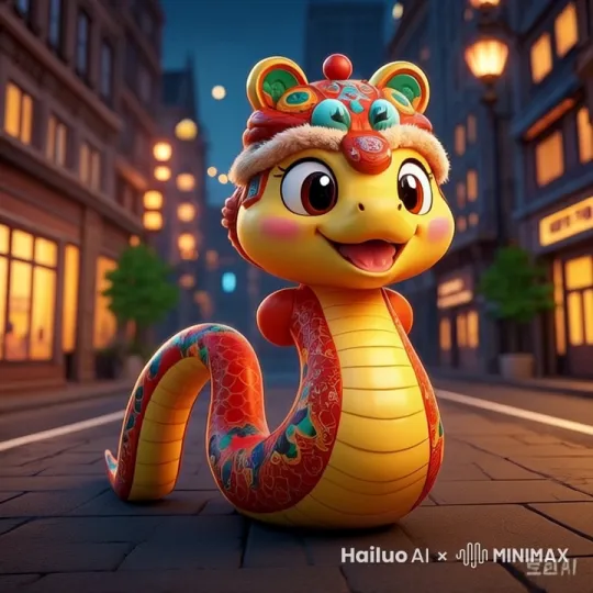 恭贺新春，拱手，开心，烟花，3D by Hailuo AI Video Generator