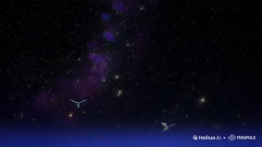 *场景开始于一片神秘的星空，星星闪烁，仿佛在低语。突然，一颗流星划过天际，留下了一道璀璨的光轨。*
*流星坠入一片无垠的海洋，激起巨大的水花，水花在空中凝固，形成一个巨大的水之漩涡。漩涡中心出现一个闪烁的光点，逐渐扩大。*
*光点扩展成一个悬浮的水晶球，球体内部映射出各种奇异的景象：古老的城市、飞翔的生物、以及不断变化的星系。*
*水晶球突然爆裂，释放出无数的光粒子，这些粒子在空中舞动，逐渐汇聚成一个巨大的、闪烁着蓝绿色光芒的AI符号。*
*奇异符号缓缓旋转，周围的空间开始扭曲，仿佛进入了一个全新的维度。最后，画面定格在奇异符号的中心，闪烁着无尽的可能性。* by Hailuo AI Video Generator
