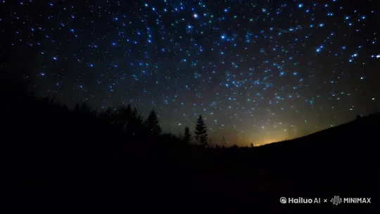 动态壁纸，满目星河 by Hailuo AI Video Generator
