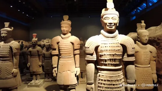 我想要一段西安兵马俑博物馆里兵马俑的实景拍摄视频，2分钟左右，最好高清的，我能做剪辑用的 by Hailuo AI Video Generator