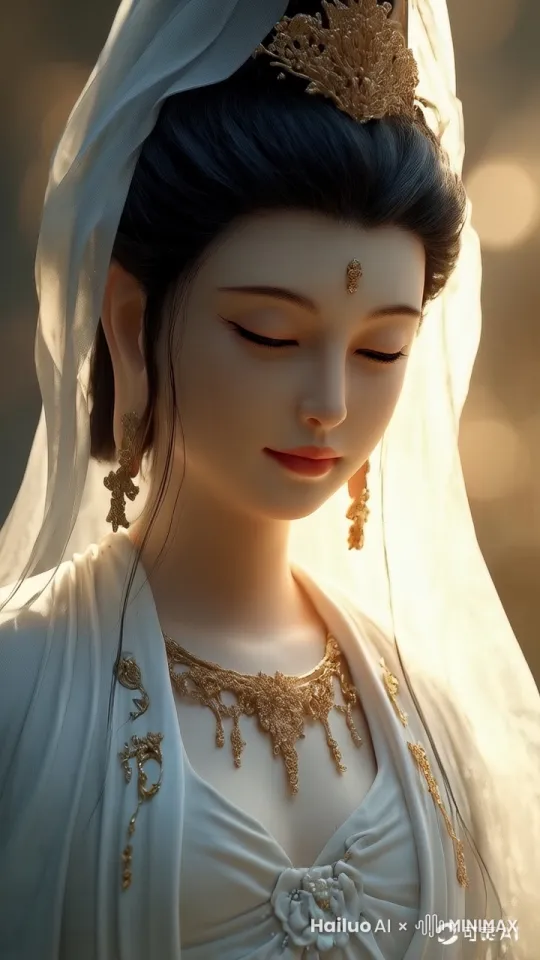 慢慢睁开双眼，看着我，高清，大片，生动，有风吹动 by Hailuo AI Video Generator