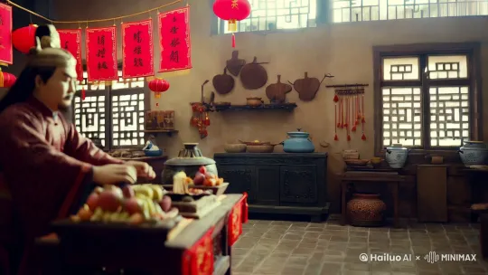 小年祭灶神风俗的由来及流程 by Hailuo AI Video Generator