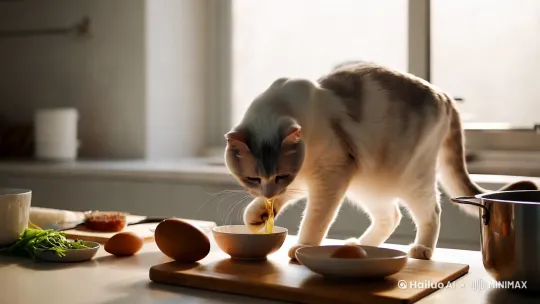 猫咪做饭的视频 by Hailuo AI Video Generator