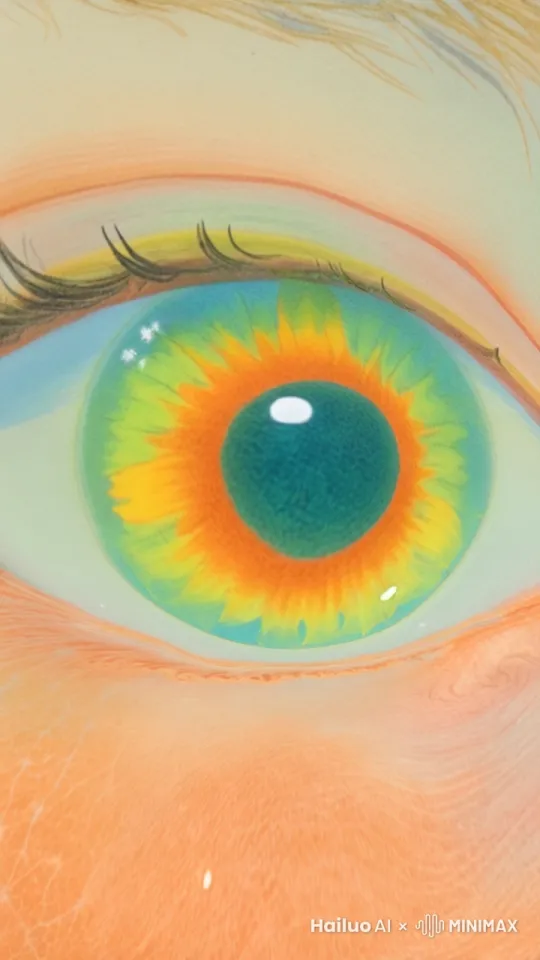 眨眼，从眼睛里飞出花朵和花瓣 by Hailuo AI Video Generator