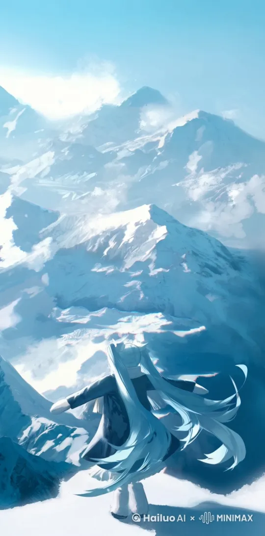 大雪纷飞，云层飘动，头发衣物自然随风飘动 by Hailuo AI Video Generator