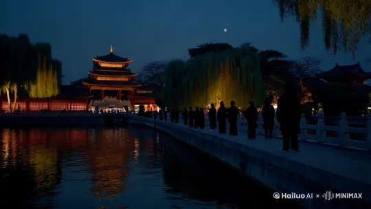 睡不着的后海边 by Hailuo AI Video Generator