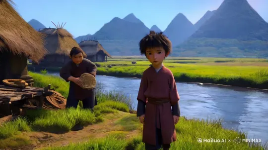 一章：平凡少年与神秘珠子

在苍茫大陆的一个小村庄里，住着一个名叫黄金龙的普通少年。他和村里的其他孩子没什么两样，每天帮着家里干点农活，偶尔偷懒跑到村头的小河边发呆。村里人都说，这孩子没啥大出息，一辈子也就这样了。可谁也没想到，一次偶然的机遇，彻底改变了他的命运。

那天，黄金龙像往常一样在河边闲逛，突然脚下一滑，掉进了一个深不见底的水潭。他拼命挣扎，就在他以为自己要完蛋的时候，潭底突然闪烁起一阵奇异的光芒。出于好奇，他伸手一抓，竟然摸到了一颗散发着神秘光芒的珠子。

这颗珠子通体混沌，仿佛蕴含着无尽的能量。黄金龙刚一碰到它，就感觉到一股强大的力量涌入体内，瞬间将他从水潭中托起，平安送回了岸上。

第二章：混沌珠的秘密

回到家后，黄金龙发现珠子竟然融入了他的身体。他惊慌失措，不知道该怎么办。然而，随着时间的推移，他渐渐感觉到自己的身体发生了翻天覆地的变化。他的力气变得越来越大，反应也越来越快，甚至连村里最厉害的猎人也不是他的对手。

一天夜里，黄金龙做了一个奇怪的梦。梦中，一个神秘的声音告诉他，这颗珠子名叫“混沌珠”，是天地初开时诞生的至宝，拥有无穷的力量和智慧。混沌珠选择了他作为宿主，赋予他修炼的能力，并指引他踏上成为至强者的道路。

第三章：初识阿峰

随着修炼的深入，黄金龙的力量越来越强，但他也意识到，自己不能一直孤身一人。在一次冒险中，他结识了冷酷而强大的剑客阿峰。阿峰性格沉默寡言，但剑法出神入化，是小队中的重要战力。

“你的剑法真厉害，是跟谁学的？”黄金龙好奇地问道。

阿峰看了他一眼，淡淡地说：“自己练的，没什么特别的。”

黄金龙笑了笑：“那你教教我怎么样？我也想学点防身的本事。”

阿峰沉默了一会儿，点了点头：“可以，不过会很辛苦。”

从那天起，阿峰开始教黄金龙一些基本的剑术。虽然黄金龙对剑术并不擅长，但他学得很认真，而阿峰也渐渐对他产生了好感。

第四章：生死与共

在一次任务中，小队遭遇了一只强大的魔兽。战斗异常激烈，黄金龙和阿峰背靠背，共同面对强敌。

“小心点，这只魔兽不好对付。”阿峰提醒道。

“放心吧，有你在，我不怕。”黄金龙笑着回答。

阿峰嘴角微微上扬，虽然他没说什么，但心里却感到一阵温暖。两人默契配合，终于成功击退了魔兽。

“干得不错。”阿峰拍了拍黄金龙的肩膀。

“还是你教得好。”黄金龙笑着回应。

第五章：友情升温

随着时间的推移，黄金龙和阿峰之间的友情越来越深厚。在一次深夜的篝火旁，两人聊起了各自的过去。

“我小时候家里很穷，父母早逝，我只能靠自己。”阿峰低声说道。

黄金龙拍了拍他的肩膀：“我也是，不过现在我们不是有彼此了吗？”

阿峰点了点头，眼中闪过一丝感动：“是啊，有你在，真好。”

从那天起，阿峰对黄金龙更加信任和依赖。他不再只是教黄金龙剑术，而是把他当作真正的朋友和兄弟。

第六章：共同成长

在一次激烈的战斗中，黄金龙为了保护阿峰，不惜以身犯险。阿峰看在眼里，心中充满了感激和敬佩。

“你为什么这么拼命？”阿峰问道。

“因为我们是朋友，不是吗？”黄金龙笑着回答。

阿峰沉默了片刻，终于说道：“谢谢你，龙。”

黄金龙笑了笑：“不用谢，我们是兄弟。”

第七章：至强者的诞生

经过不断的磨砺和战斗，黄金龙和阿峰都成长为了真正的强者。在最终的对决中，他们并肩作战，共同面对强大的敌人。

“准备好了吗，阿峰？”黄金龙问道。

“随时可以。”阿峰坚定地回答。

两人相视一笑，默契地冲向敌人。经过一番激烈的战斗，他们终于取得了胜利。

结尾 by Hailuo AI Video Generator