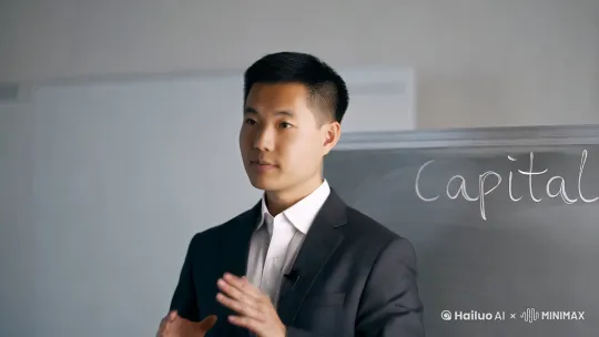 描述一个老师讲述单词capital
的视频，单词不要大写，镜头推进，给到单词，老师最好是一个亚洲男性
 by Hailuo AI Video Generator