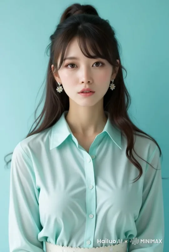 视频风格为现代教育纪录片,一位知识型女博主正生动地讲解AI技术的奥秘。她身穿一件浅绿色衬衫,衬衫上点缀着精致的白色纽扣,搭配深色微卷发,部分头发优雅地扎起,一对花朵耳环随讲解时的手势轻轻摇曳。她的表情丰富而专注,双眼坚定地直视镜头,传递着智慧与热情。背景是一片宁静的蓝色,营造出专业而舒适的讲解氛围。画面中,女博主的手势灵动多变,加强了讲解的互动性和吸引力,仿佛能引领观众深入理解每一个知识点。中景镜头,捕捉到博主上半身的细致动作,让每个细微的表情变化都清晰可见。 by Hailuo AI Video Generator