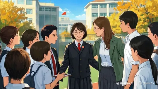 从我做起,尽然烟花爆竹,保护生态环境,共建美好家园。阳光明媚金秋十月的学校操场上,学生们把清瘦俏丽长发戴眼镜的女老师和穿着长裤冬装的短发清秀端庄的女法官簇拥在中间,最后女法官为大家阐述了国家对于禁止燃放烟花爆竹的相关法律法规,畅谈着更加美好的明天。
镜头平稳。保持人物形象的一致性,不出现任何多余的文字等其他内容。不出现卡顿、模糊、变形、毁容、低质量、扭曲、拼贴、粘黏。 by Hailuo AI Video Generator
