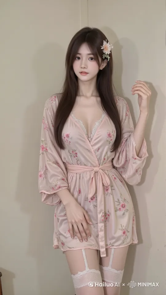 一女孩，身子左右扭动网红的舞蹈，迷人的样子，眼睛看向镜头，表情可爱 by Hailuo AI Video Generator