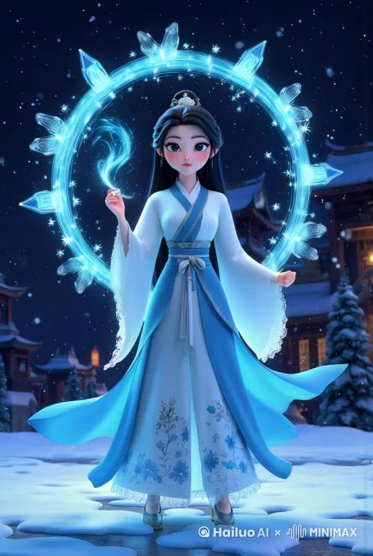 画面主体动态呈现，武术动作，魔法粒子扩散 by Hailuo AI Video Generator