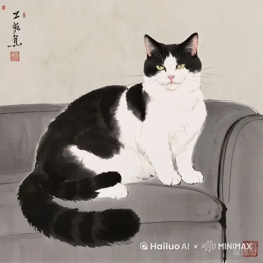 猫咪快乐的时光 by Hailuo AI Video Generator