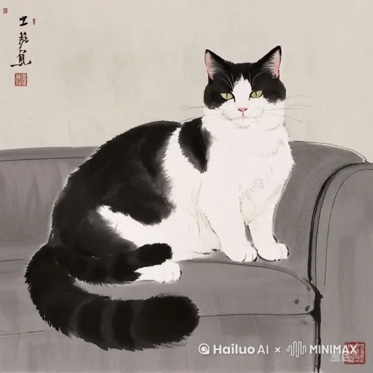 猫咪快乐的时光 by Hailuo AI Video Generator
