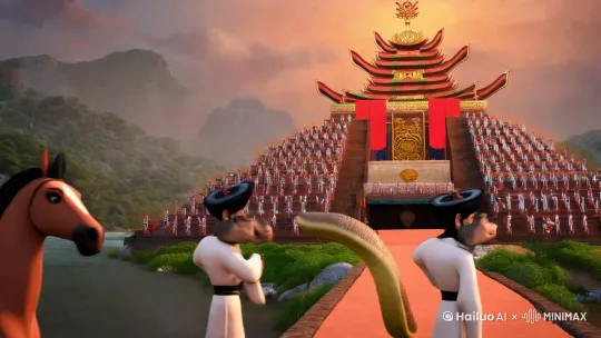 

在中国古代的传说中，生肖蛇属相的起源与一场盛大的天庭盛会息息相关。相传，玉皇大帝为了规范凡间的时间与秩序，决定选拔十二种动物作为十二地支的象征，并赐予它们在凡间作为生肖的荣耀。这场选拔吸引了众多动物前来参与，蛇便是其中之一。

蛇在远古时期被视为智慧与灵性的象征。尽管它没有猛兽的强壮体魄，也没有飞鸟的迅捷翅膀，但蛇以其冷静与机敏著称。在前往天庭参加选拔的路上，蛇遇到了正在河边休息的马。蛇深知自己行动缓慢，便心生一计，向马提出了结伴而行的请求。马欣然同意，并让蛇爬到了自己的背上。

当马载着蛇抵达天庭之时，蛇趁马不备，迅速滑落下来，抢先一步到达了终点。因此，蛇成功地成为了十二生肖之一，位列第六。而马则因蛇的机智而落选。

此外，另一种说法则与女娲造人的传说有关。相传女娲在创造万物时，用泥捏成了各种动物的形象。在捏到蛇的时候，女娲赋予了它灵动与智慧，并将其置于大地之上。蛇因此成为了大地的一部分，象征着生命的延续与自然的循环。

无论是哪种传说，蛇作为生肖之一，都承载着深厚的文化内涵。它代表着智慧、灵活与神秘，是中国传统文化中不可或缺的一部分。蛇年出生的人，也因此被赋予了聪明、机智与冷静的特质。

综上所述，生肖蛇属相的由来，不仅体现了古代中国人对自然与生命的敬畏，也反映了他们对智慧与灵性的崇尚。蛇作为十二生肖之一，象征着一种独特的生命力量与文化传承。 by Hailuo AI Video Generator