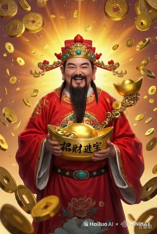 财神驾到，开门迎接 by Hailuo AI Video Generator