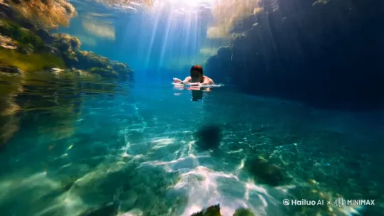 我在海底畅游 by Hailuo AI Video Generator
