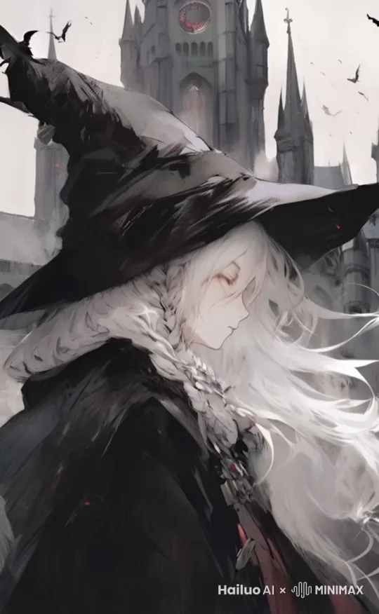 白发随风微微飘荡 by Hailuo AI Video Generator