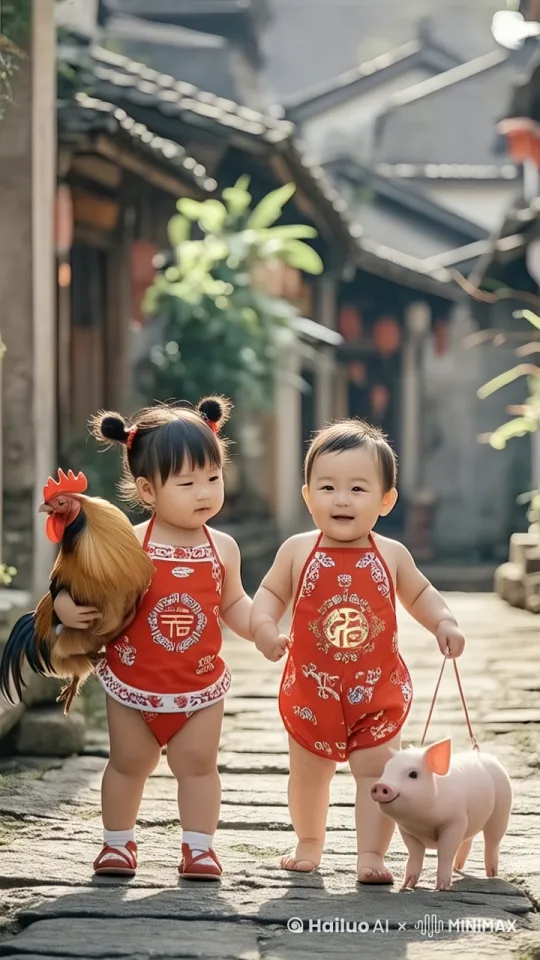 人和动物自然和谐，动作流畅符合逻辑 by Hailuo AI Video Generator
