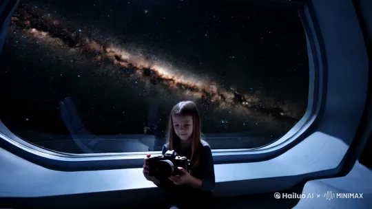 做一个女孩坐着宇宙飞机在星际中穿越 经过银河系的绚烂 旅行奇妙的视频
 by Hailuo AI Video Generator