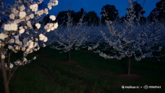 忽如一夜春风来，千树万树梨花开 by Hailuo AI Video Generator