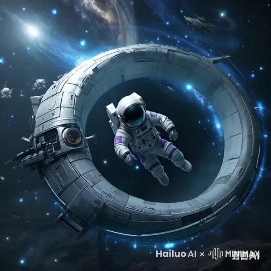宇航自由落体飘向太空， by Hailuo AI Video Generator