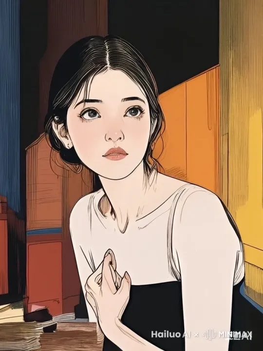 女人害怕地望着上方，晃动着身子 by Hailuo AI Video Generator