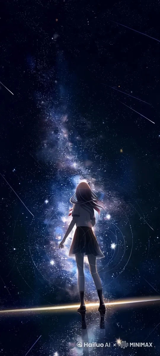 流星掠过，斗转星移 by Hailuo AI Video Generator