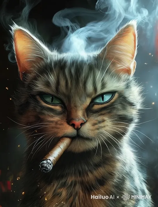 让猫做个鬼脸 by Hailuo AI Video Generator