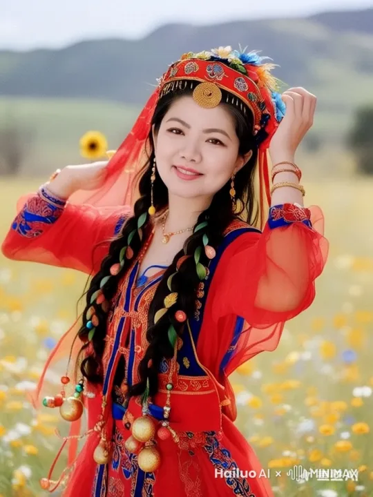 维族姑娘跳着维族舞蹈 by Hailuo AI Video Generator
