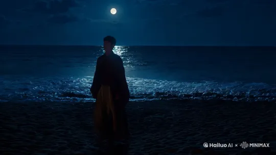 林悦悠然地在海边踱步,不经意间,邂逅了一位气质非凡的少年。皎洁月光轻柔地洒落在少年身上,他脸上洋溢着微笑,缓缓伸出手,做出邀请之态。林悦的心瞬间漏跳一拍,认定这定是一场浪漫的相遇。她徐徐上前,紧紧握住少年的手。少年引领着林悦在海边徜徉,轻声诉说着海浪的传奇。林悦深深地沉醉在这份美妙之中,仿佛时间都为他们而停滞。当夜色愈发深沉,林悦提议去寻觅些美食,可少年仅是微笑着摇摇头。蓦地,一阵汹涌海浪袭来,少年的身影竟渐渐模糊。林悦惊慌不已,就在这时,少年的声音悠悠传来:“我不过是这片海的一丝思绪,因你的孤独而现,如今该回归了。”言毕,彻底消逝在海风之中,只留下林悦怔怔地站在原地,难以分辨这究竟是梦幻还是真实。 by Hailuo AI Video Generator