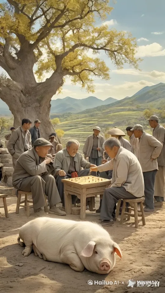 真实摄影，高质量，超清画质 64k，镜头动态跟随，画面中两个人和一只母猪站在疯狂旋转、倒立的桌子上，随后一同向远处飞去，在飞行过程中不断疯狂跳跃、旋转倒立，越飞越远，直至在空中炸开，各自分散飞去。采用全景镜头，HDR 效果，精心雕琢每一个动态细节，营造出震撼而奇幻的氛围。 by Hailuo AI Video Generator