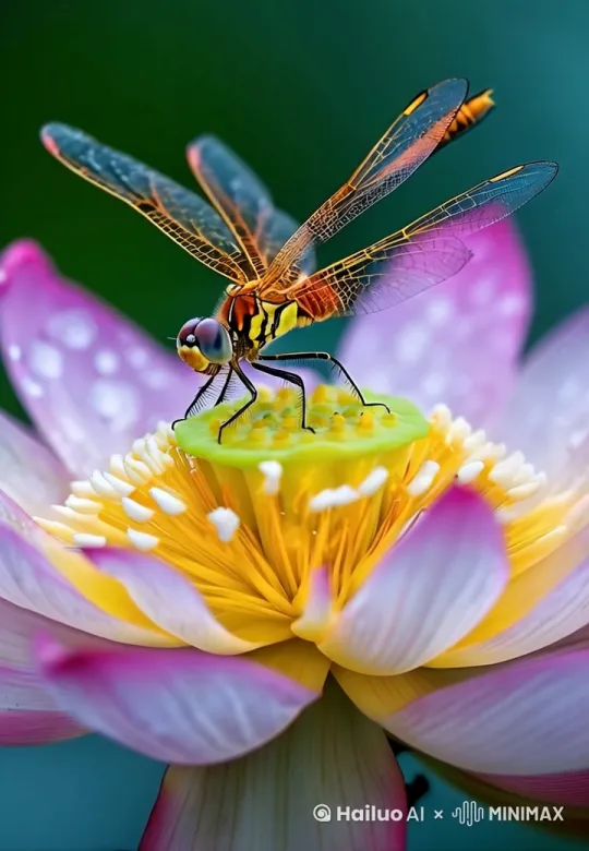 蜻蜓振翅。 by Hailuo AI Video Generator