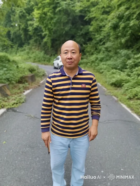 男士正跑向镜头大笑，镜头由远及近。 by Hailuo AI Video Generator