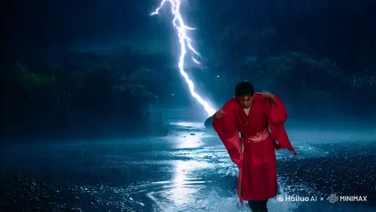 “我……是谁？”
轰隆——
苍白的雷光闪过如墨云层，
雨流狂落，神怒般的雷雨浇灌在泥泞大地，涟漪层叠的水洼倒影中，一道朱红色的人影支离破碎。
那是位披着大红戏袍的少年，他好似醉酒般踉跄淌过满地泥泞，宽大的袖摆在狂风中飘舞，戏袍表面的泥沙被雨水冲落，那抹似血的鲜红在黑夜中触目惊心。
“别吵了……别吵了！”
“都给我住嘴！”
“我马上就要想起来了……马上……就要想起来了……”
“我有一个名字……一个属于我自己的名字！”
少年湿漉的黑发垂至眉梢，那双涣散的眼瞳中满是迷茫，他一边艰难的向前挪动，一边双手抱着脑袋，好像在挣扎的回忆着什么。
他的怒吼在无人街道上回响，并未传播太远，便淹没在无尽雨幕之中。
扑通——
昏暗间，他的身子被凸起的石块绊倒，重重摔倒在地！
一缕猩红的鲜血自少年额角滚落，他呆呆的趴倒在地，突然间像是想起了什么，浑浊的眼眸中亮起一抹微光。
“陈伶……”
一个名字突然闪过他的脑海。
在他念出这两个字的瞬间，一段记忆碎片从几乎撑破他脑袋的无尽呢喃中飘出，与这具虚弱的身躯融合在一起。
“这是什么……穿越吗？”
陈伶眉头紧锁，他不断消化着这具身体的记忆，大脑就像是被割裂般疼痛。
他叫陈伶，28岁，是京城一家剧院的实习编导，那天剧院演出完毕之后，他独自一人在舞台上设计编排演员的走位，随后一场剧烈的地震来袭，他只觉得头顶一痛，就彻底失去了意识。
现在仔细想想，他大概率是被掉下来的射灯砸死了……
而此时，陈伶也在一点点的消化这具身体的记忆，令他诧异的是，这具身体的主人也叫陈伶，不过两者对世界的基本认知却截然不同，破碎的记忆彼此厮杀，陈伶觉得脑海快要炸开。
他不断做着深呼吸，挣扎着从地上爬起，戏袍表面黑一块红一块，狼狈至极。
不知为何，他的身体沉重无比，就像是连续四五天熬夜编写剧目之后，浑身都被掏空般的那种累……
“先回家吧……”
疲惫的身体与割裂的思绪让他几乎无法思考，只能依靠这具身体的本能，向“家”的方向走去。虽然不知道自己是怎么到这的，但是这具身体的原主人记忆中有这个地方，他每天从诊所照顾完弟弟回来都会走这条路，从这里到家，平时也就两三分钟的路程。
但对于此刻的他来说，这段路程却前所未有的漫长。
雨水带着刺骨的寒冷淌遍陈伶的身体，他浑身都控制不住的打颤，强忍着寒冷与疲惫在雨中行走十分钟后，他终于来到了记忆中那扇家门之前。
陈伶在兜里摸索了一会，发现自己身上没有钥匙，
于是，他熟练的从门边的报刊箱底摸出了一把备用钥匙，打开家门。
吱嘎——
温暖的灯光从屋内倾洒，照亮漆黑雨夜的一角，也照亮陈伶苍白的面庞。
看到这灯光的瞬间，陈伶紧绷的神经自然放松下来，身上的寒冷与疲惫似乎都被这一盏灯火驱散些许。
他迈步走入屋中，只见两道身影正坐在餐桌的两侧，眼圈通红，像是刚刚哭过一场。
听到开门声传来，两人先是一愣，随后同时转头。
“爸……妈……我回来了。”
陈伶顶着昏沉的脑袋，下意识的准备在门口换鞋，却发现自己一开始就赤着脚，此刻脚底板与指缝几乎被泥泞塞满，已经将地板踩出两个大黑脚印。
此刻坐在餐桌旁的两道身影，看到推门而入的红衣陈伶，瞳孔剧烈收缩！
“你……你……”
男人的喉结滚动，他张大嘴巴，一副见鬼的表情。
“妈……家里有水吗？我好渴。”回家之后，陈伶精神彻底放松，意识已经在昏迷的边缘，他自己一边喃喃的说着，一边已经跌跌撞撞的走进厨房，抱起饮水机上的水桶痛饮起来。
咕噜，咕噜，咕噜……
厨房中，那红衣身影好似野兽，贪婪的吞咽水源。
嘴角渗出的水流滴滴答答的落在地面，聚成水洼，倒映着客厅两张惊恐苍白的面容。
“阿……阿伶？”女人强行鼓起勇气，哆嗦着开口，“你……你是怎么回来的？”
陈伶抱着水桶疯狂吞咽，浑然听不到女人的话语，随后他似乎是觉得这么喝太慢，直接将拳头粗细的水桶头塞入嘴里，一口将其咬碎！
合成塑料被用力咀嚼，狂涌的水流灌入他的嘴中，畅快淋漓！
“走回来的啊。”
一个声音从陈伶背后传出。
是的……背后。
此刻的陈伶，依然在沉浸式的吞水，而他的声音却清晰的落入两人的耳中，
就好像在他背后看不见的虚无中，还站着一个红衣陈伶，摊开双手，理所当然的回答着。
“雨有点大，我好像迷路了。”
“好像在路上摔了几跤，鞋也不见了……”
“妈，我把地弄脏了，不急的话就等我明天起来收拾吧……现在我太困了。”
看着眼前这令人毛骨悚然的画面，客厅的男女只觉得后颈一阵发凉，玻璃盏中的煤油灯火不断摇晃着，好像有一只无形的手掌，戏谑的在玩弄灯芯。
他们脸色煞白，却只僵硬的站在原地，一动不敢动。
终于，水桶被喝干了。
陈伶一边抹着嘴巴，一边将水桶放下，随后转过身，一步一个黑脚印趟过地板，跌跌撞撞的向自己的卧室走去……
“爸，妈……你们也早点睡吧，晚安。”
他含糊不清的说了一句，反手关上房门，随后就是一声重物落在床上的闷响。
客厅陷入死寂。
不知过了多久，那两尊好似雕塑 by Hailuo AI Video Generator