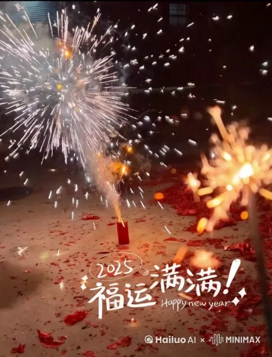 烟花变成蝴蝶 by Hailuo AI Video Generator