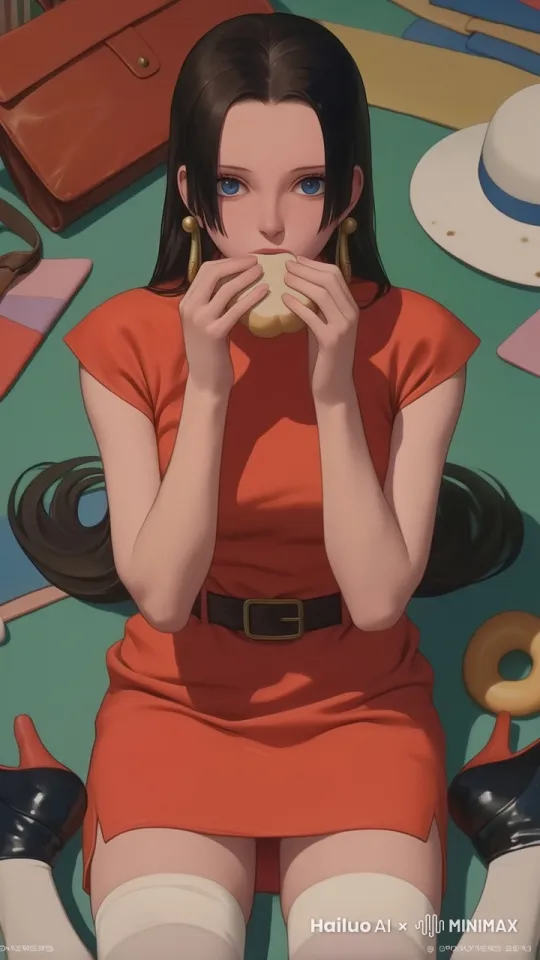 美女在吃面包 by Hailuo AI Video Generator