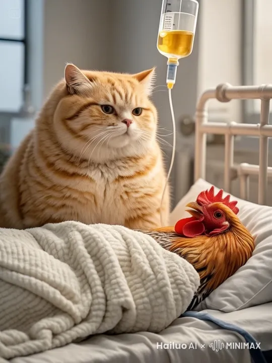 猫咪用手擦着眼泪 by Hailuo AI Video Generator