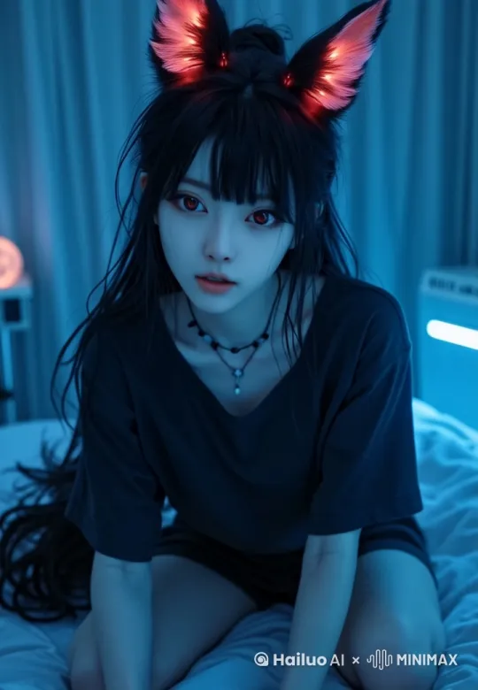 镜头慢慢拉近，头部轻轻点头，眼睛张合，微笑然后张开嘴唇 by Hailuo AI Video Generator
