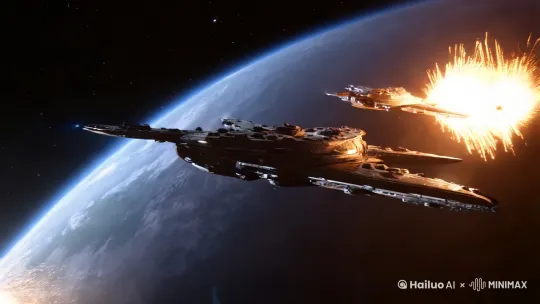 惨烈的星际战争 by Hailuo AI Video Generator