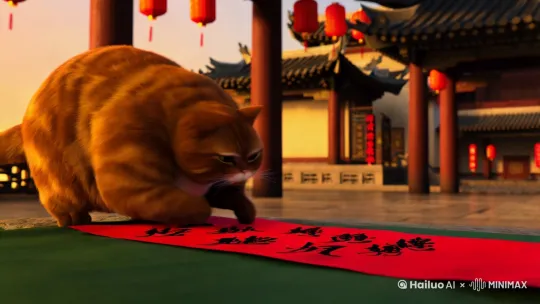 肥猫贴春联 by Hailuo AI Video Generator