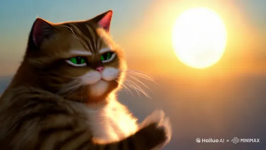 胖猫射日，然后奶龙鬼畜，结尾贝利亚尖叫 by Hailuo AI Video Generator