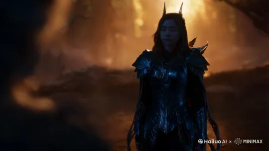 女主被黑魔装附身控制 by Hailuo AI Video Generator