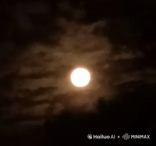 月亮升起。 by Hailuo AI Video Generator