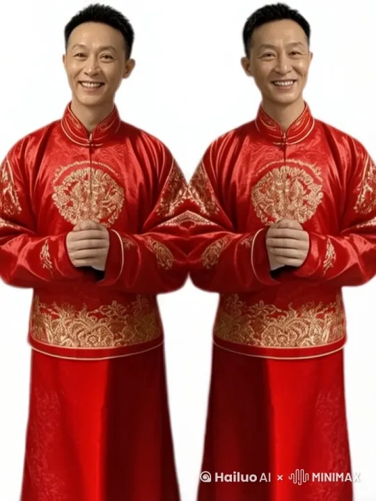两个互祝新年吉祥！恭喜发财！ by Hailuo AI Video Generator