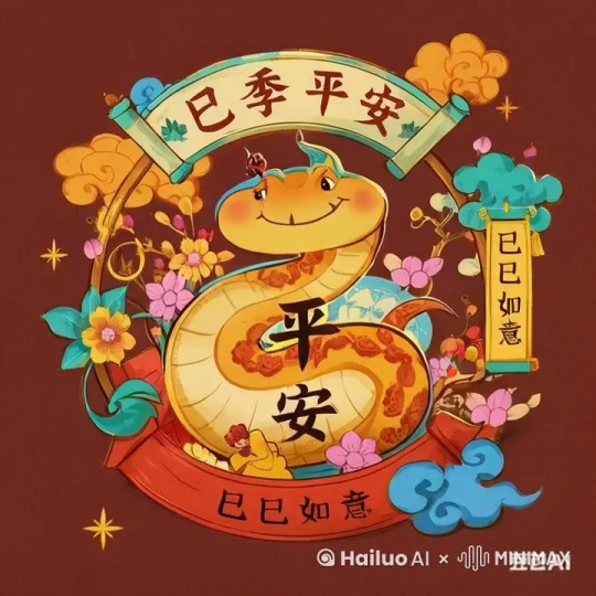 灵蛇舞动好运来 by Hailuo AI Video Generator